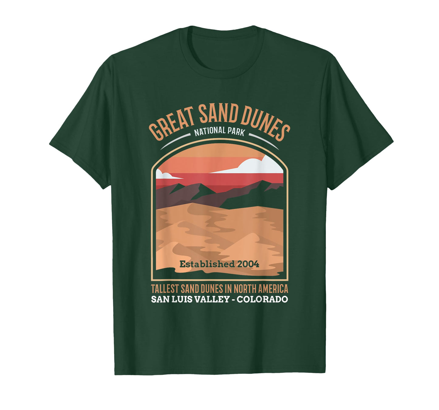 Large Sand Dunes National Park US Vintage T-Shirt