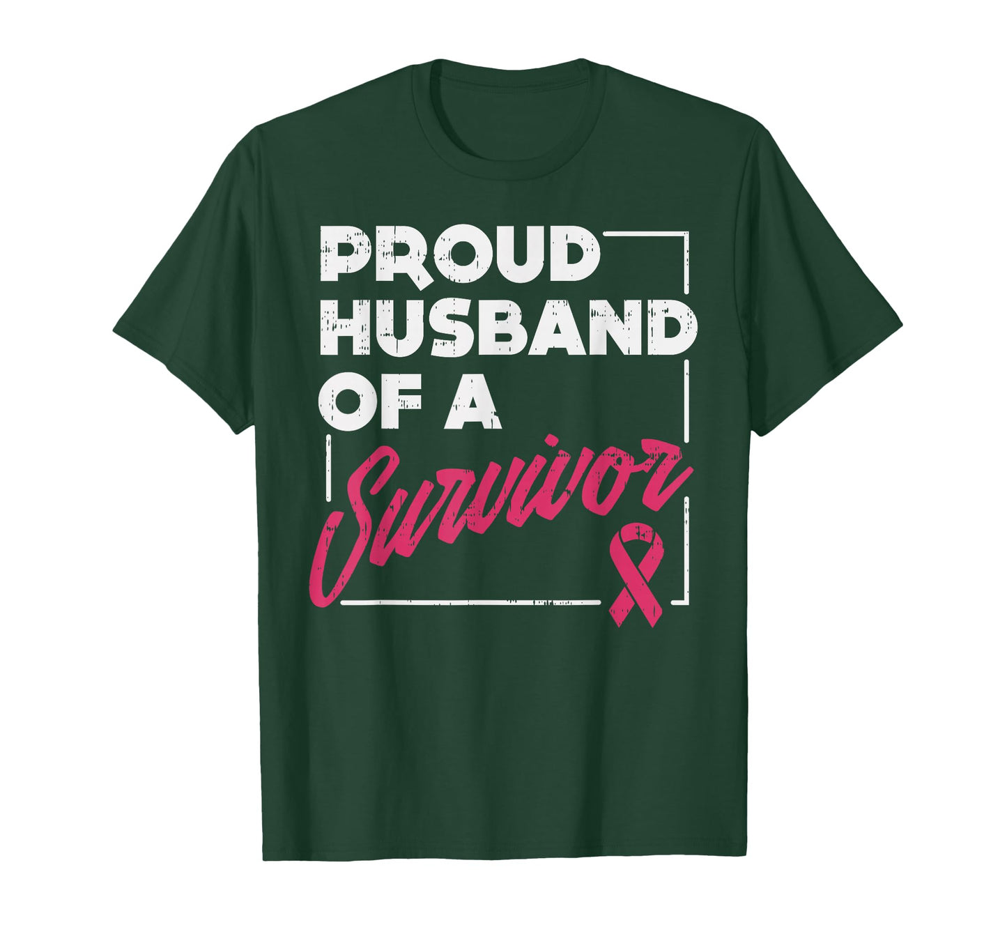 Proud Husband Of Survivor Breast Cancer Awareness Men Gift T-Shirt