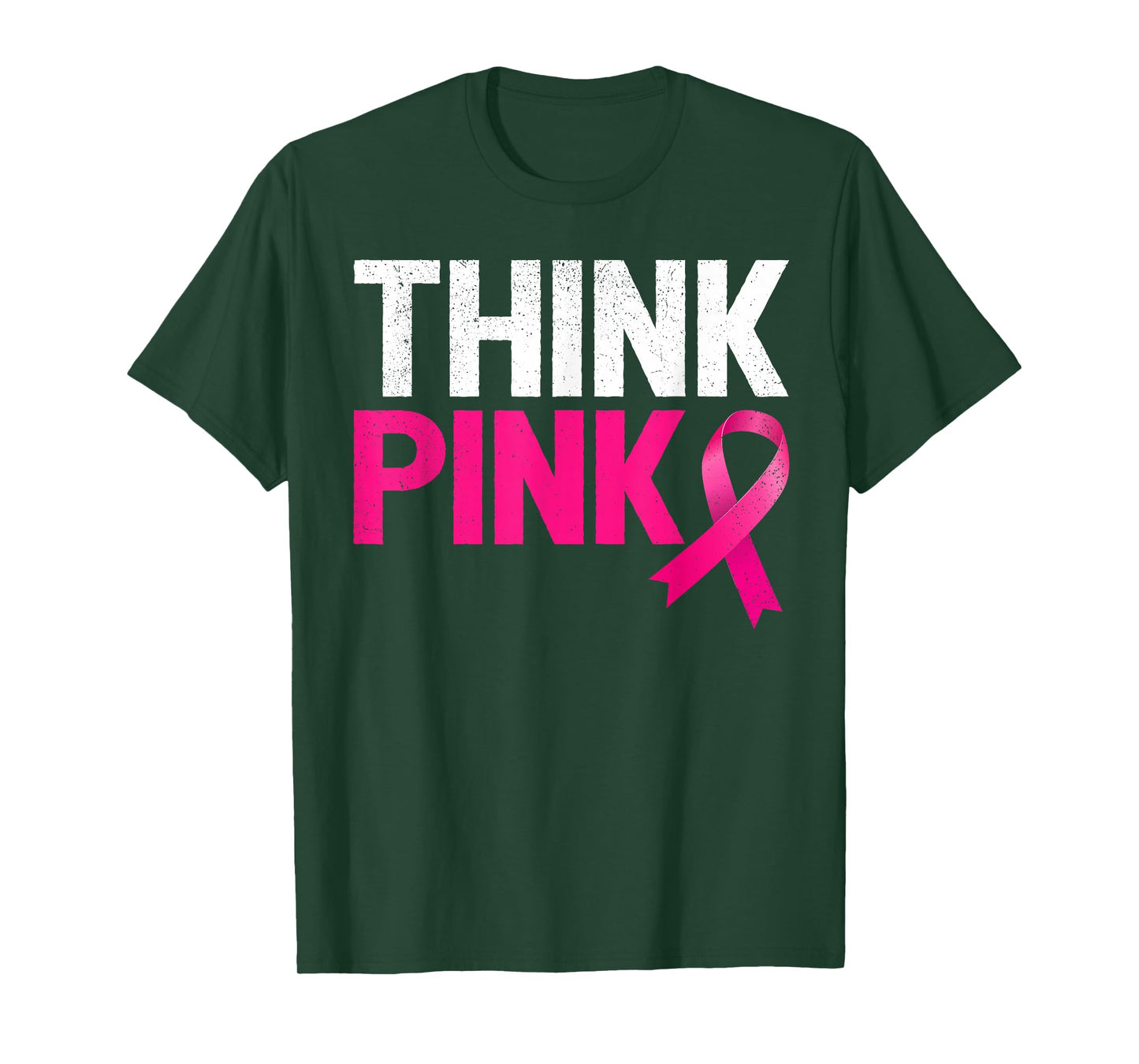 Pink Ribbon Warrior Think Pink Breast Cancer Awareness T-Shirt