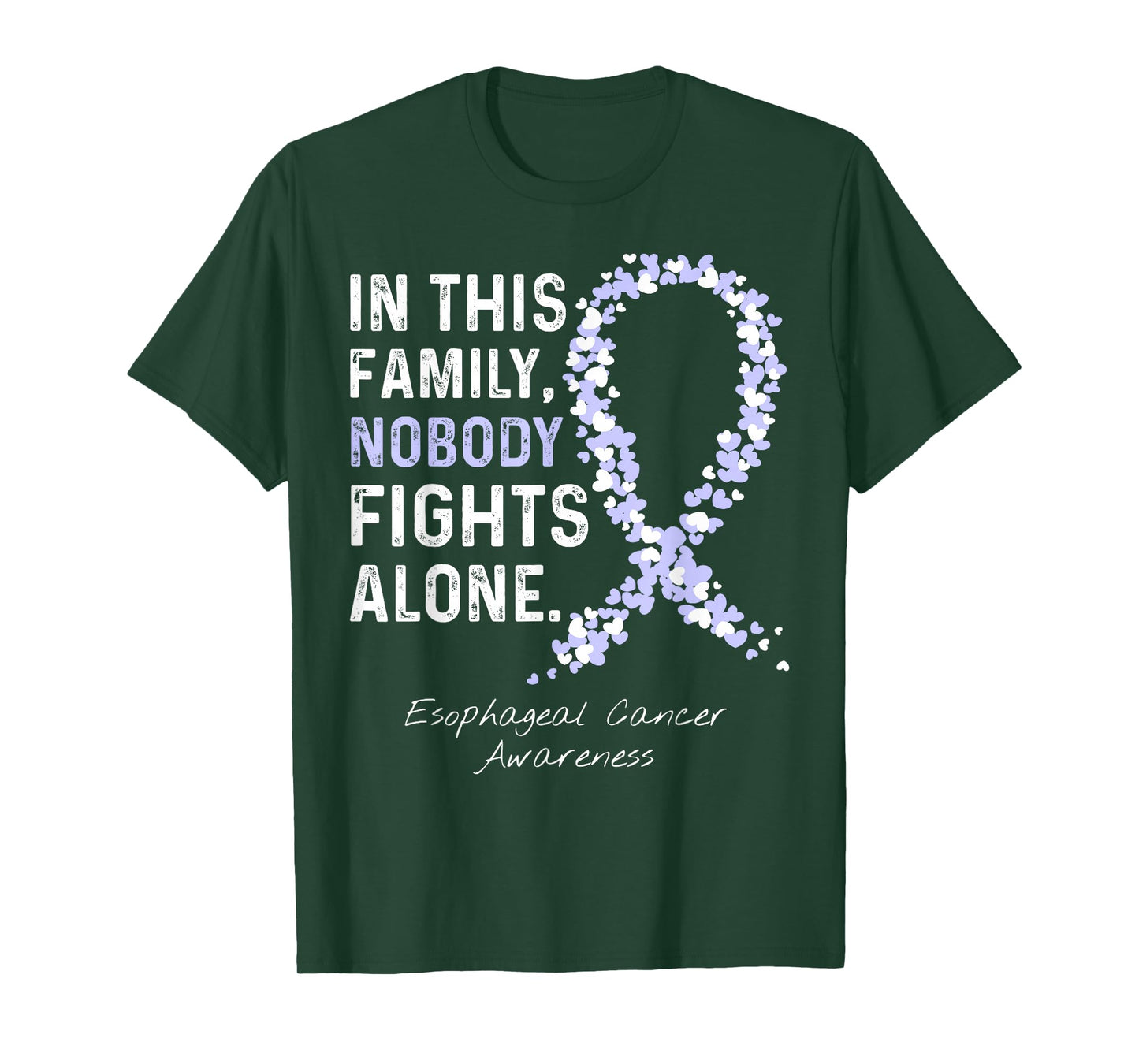 In This Family Nobody Fights Alone Esophageal Cancer T-Shirt