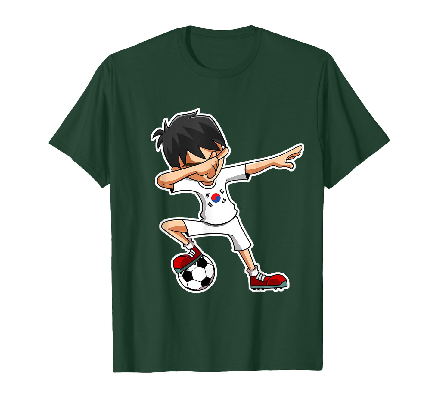 Dabbing Soccer Boy South Korea Shirt, Korean Flag Jersey T-Shirt
