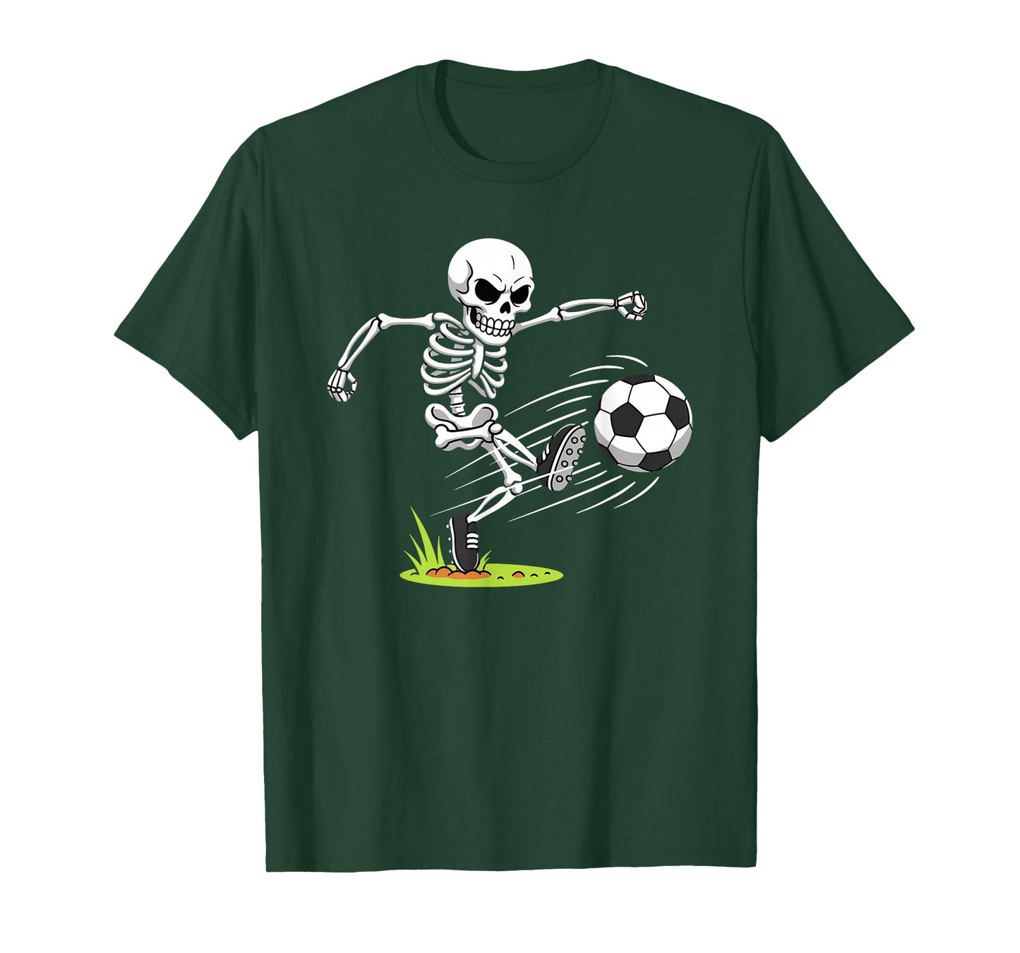 Soccer Skeleton Kicking Ball Halloween Costume T-Shirt
