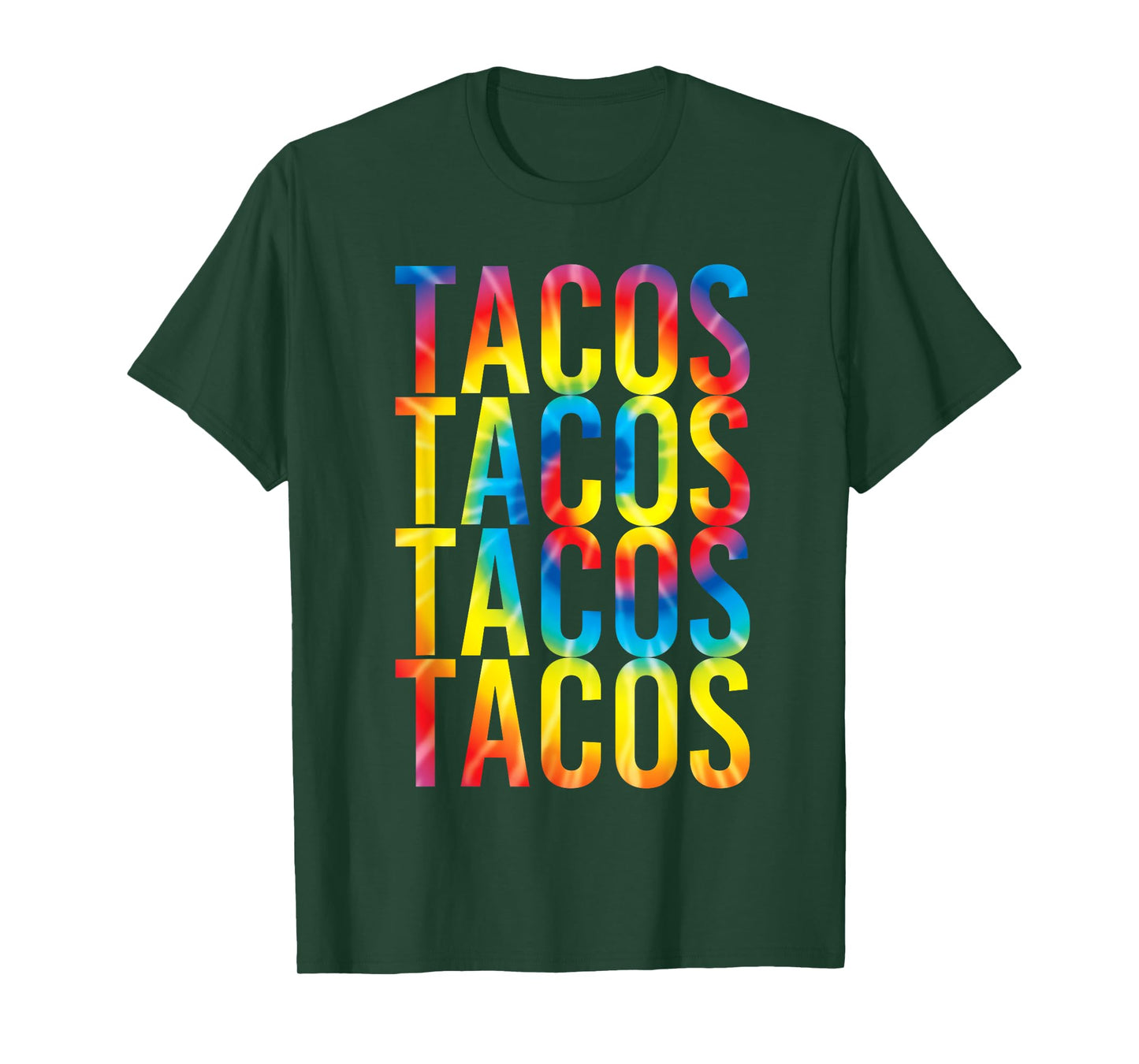 Retro Tacos Vintage Tie Dye Taco Tuesday Mexican Tee T-Shirt