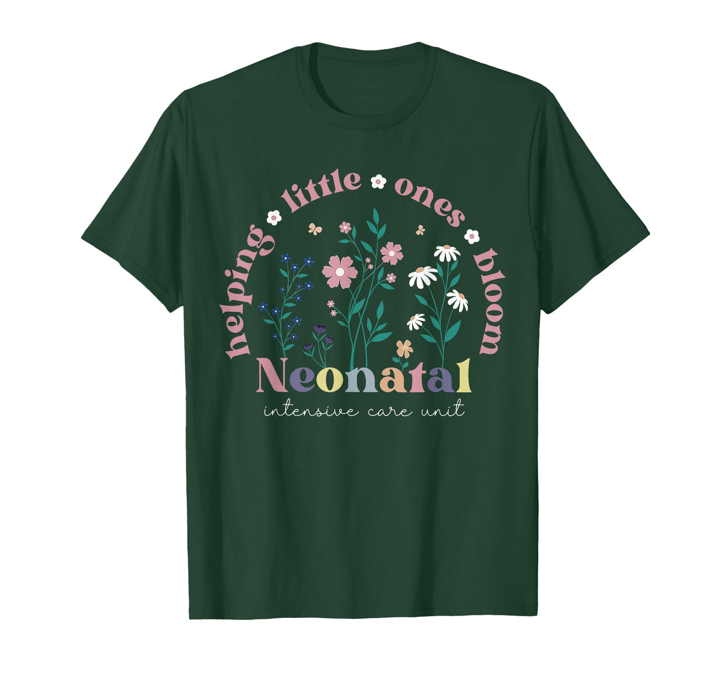 Wildflower Neonatal Intensive Care Unit NICU Nurse Groovy T-Shirt
