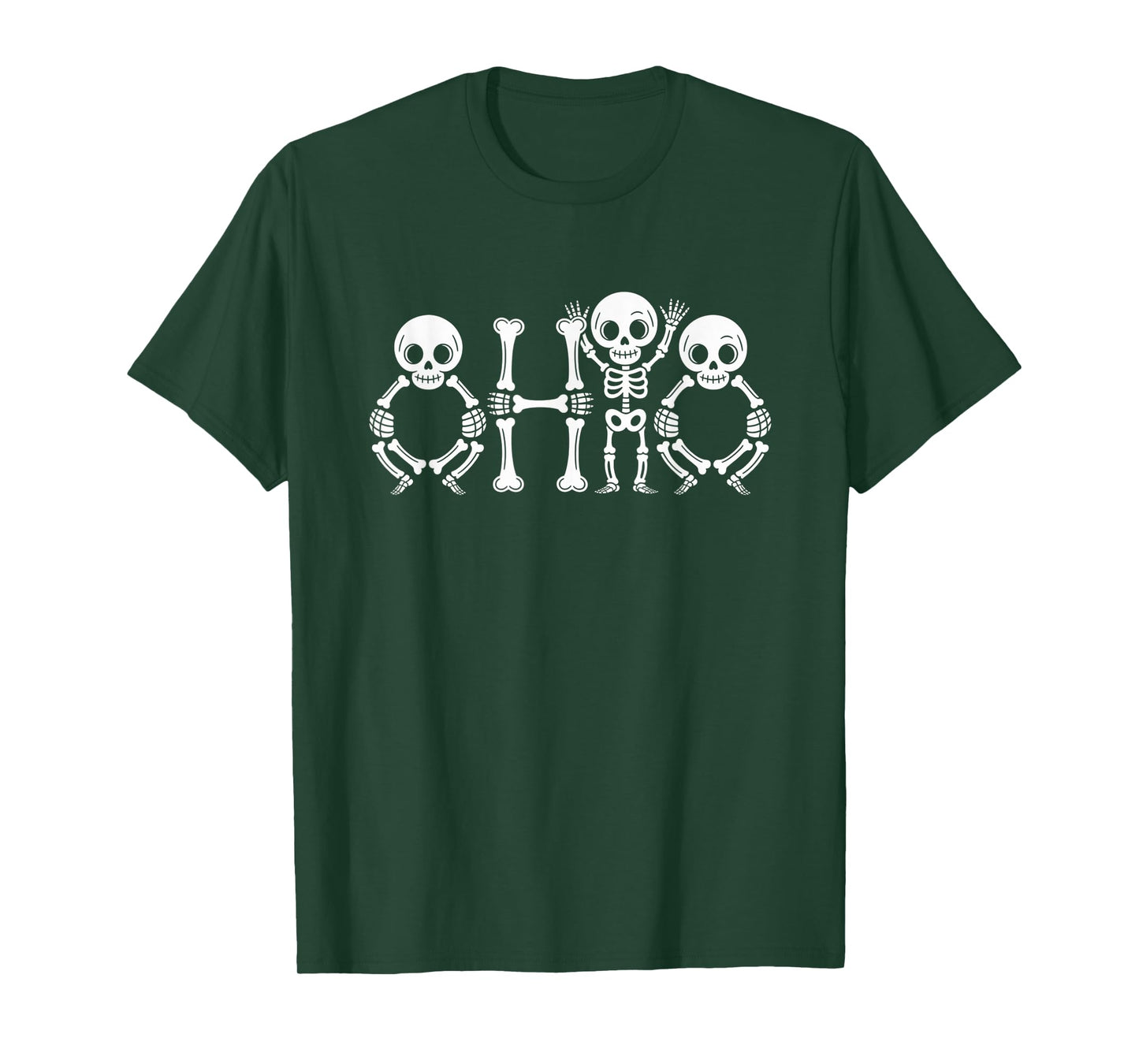 Funny O-H-I-O State Skeleton Ohio Vintage Halloween Costume T-Shirt