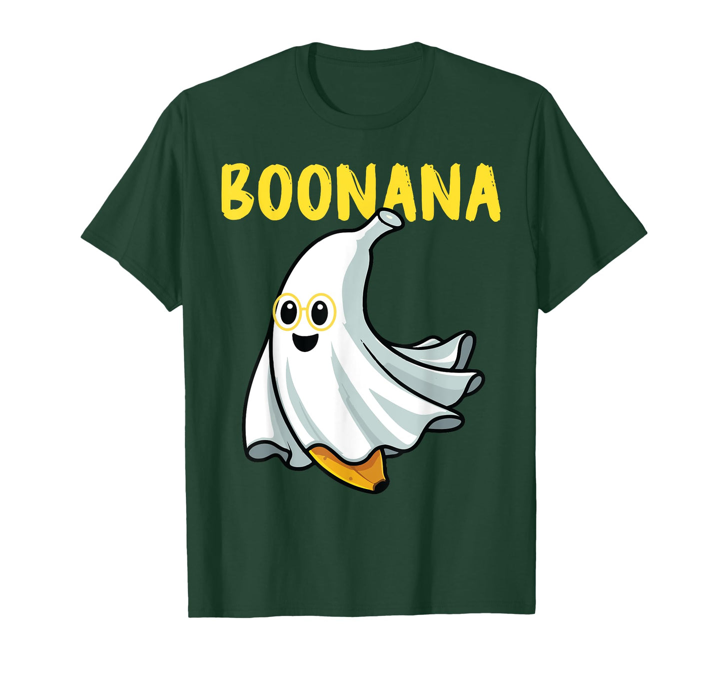 Cute Boonana Ghost Funny Banana Halloween Men Women Kids T-Shirt