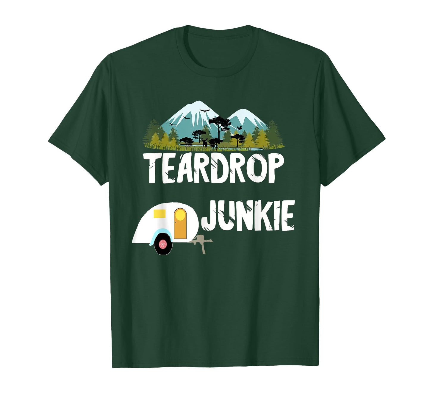Teardrop Junkie RV Trailer Camper Travel Caravan Camping T-Shirt