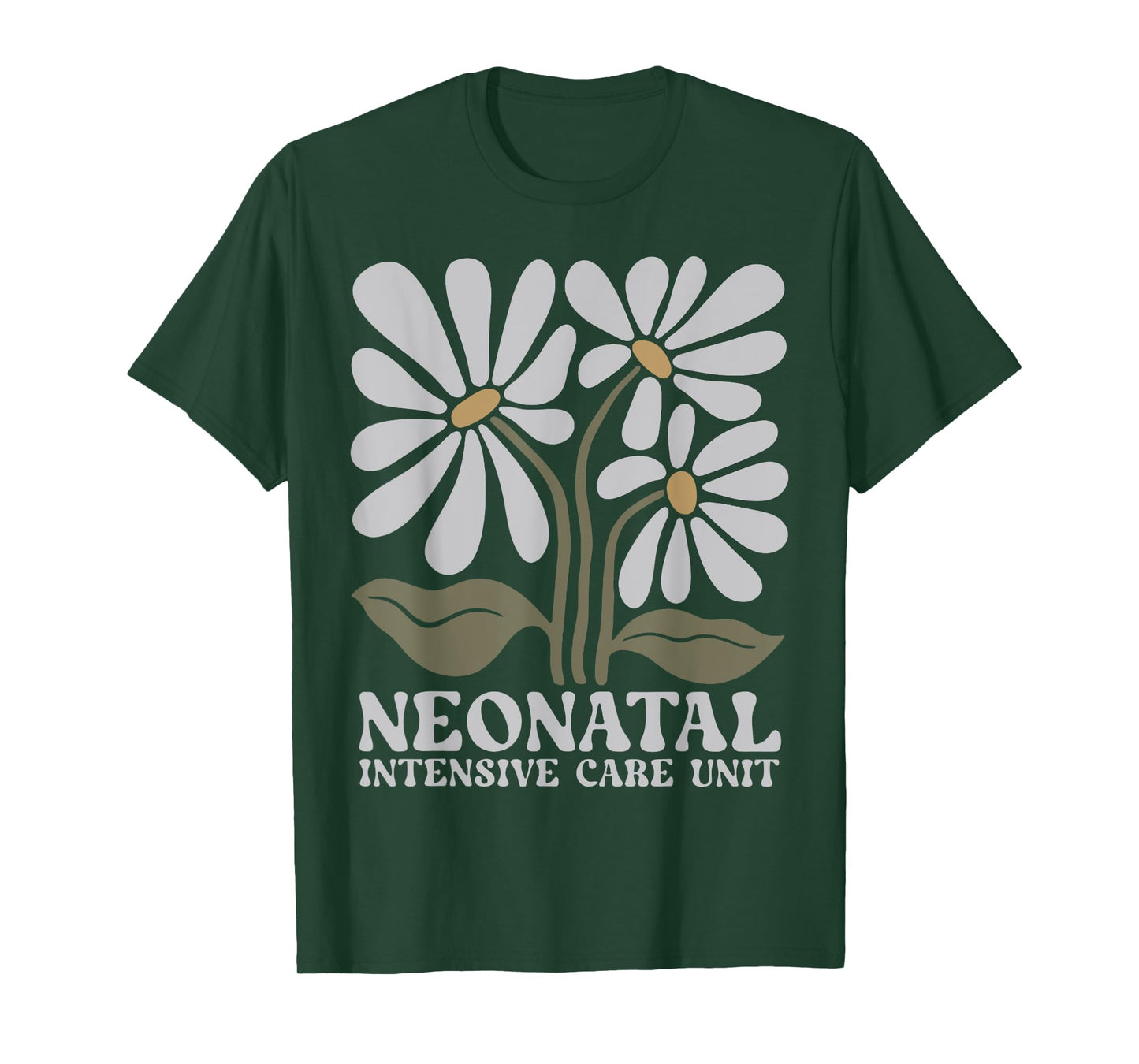 Boho Floral Nicu Nurse Neonatal Nurse Crew RN Nursing T-Shirt