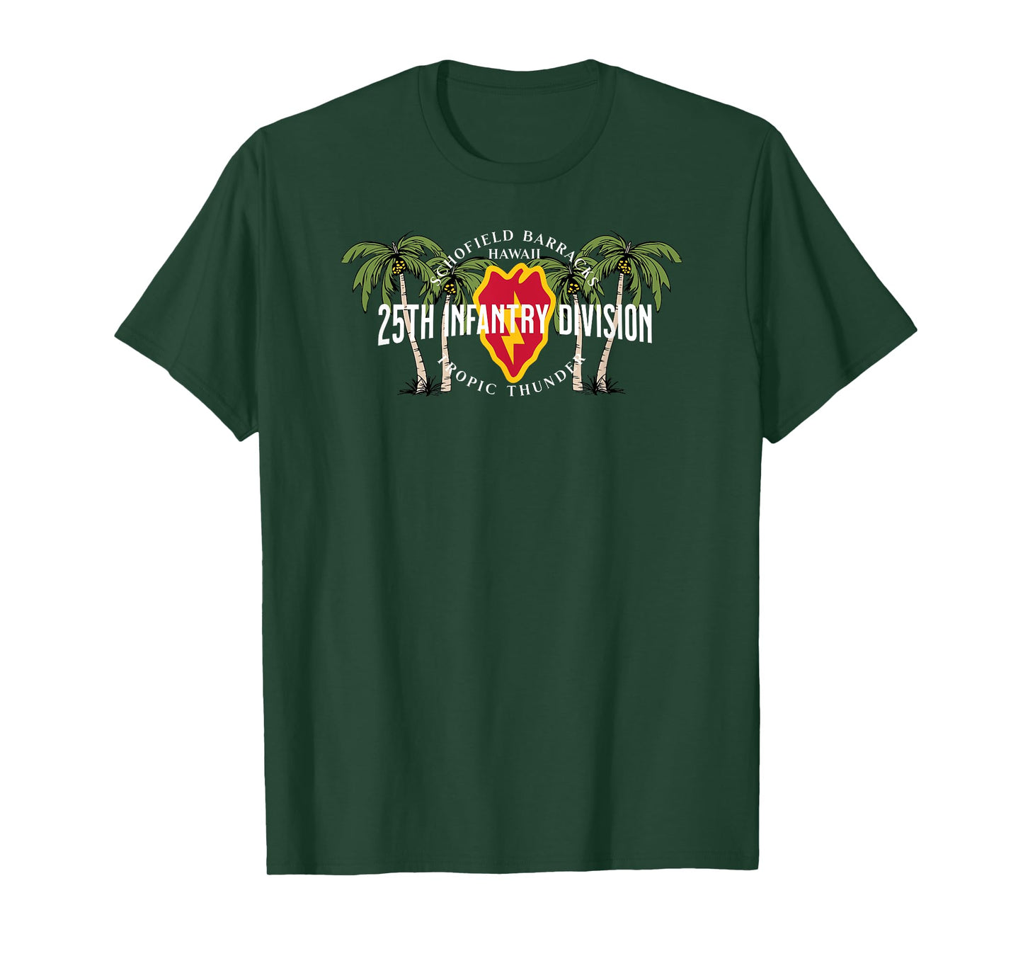 25th Infantry Schofield Barracks Hawaii Tropic Thunder Vet T-Shirt