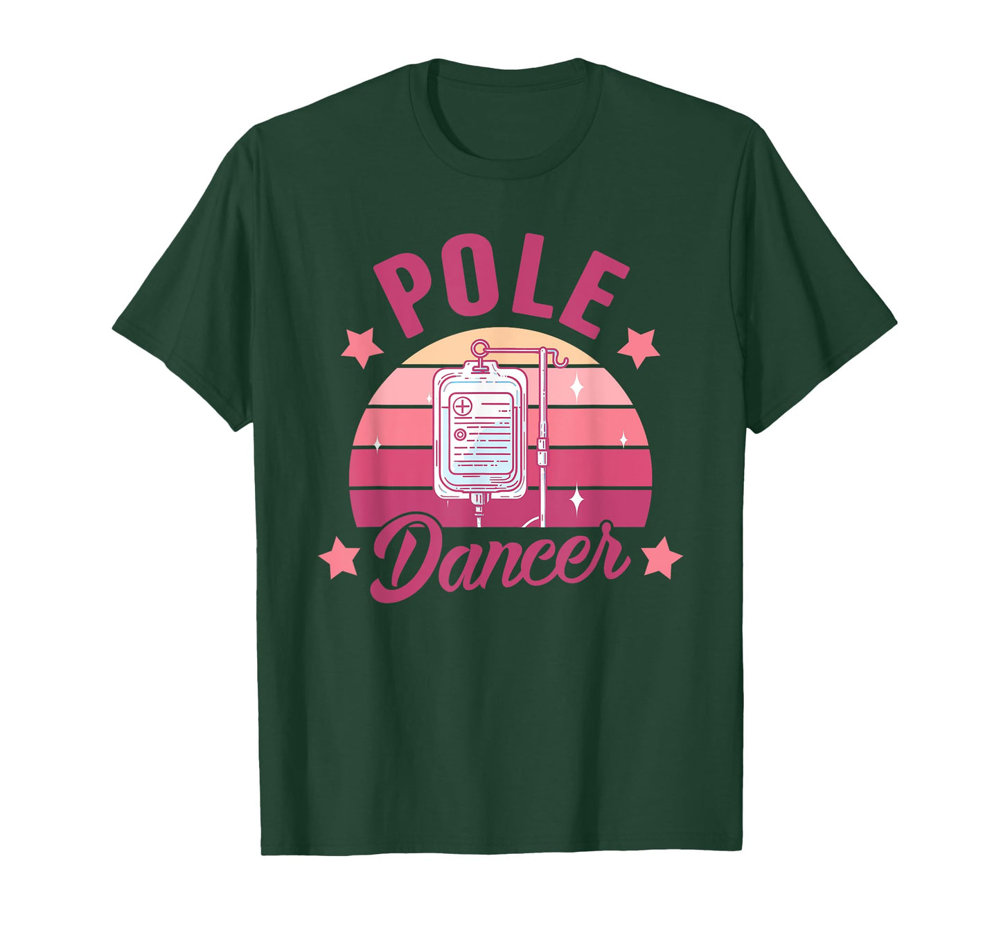 Funny Nurse Nursing Cancer Warrior Chemo Day Pole Dancer T-Shirt