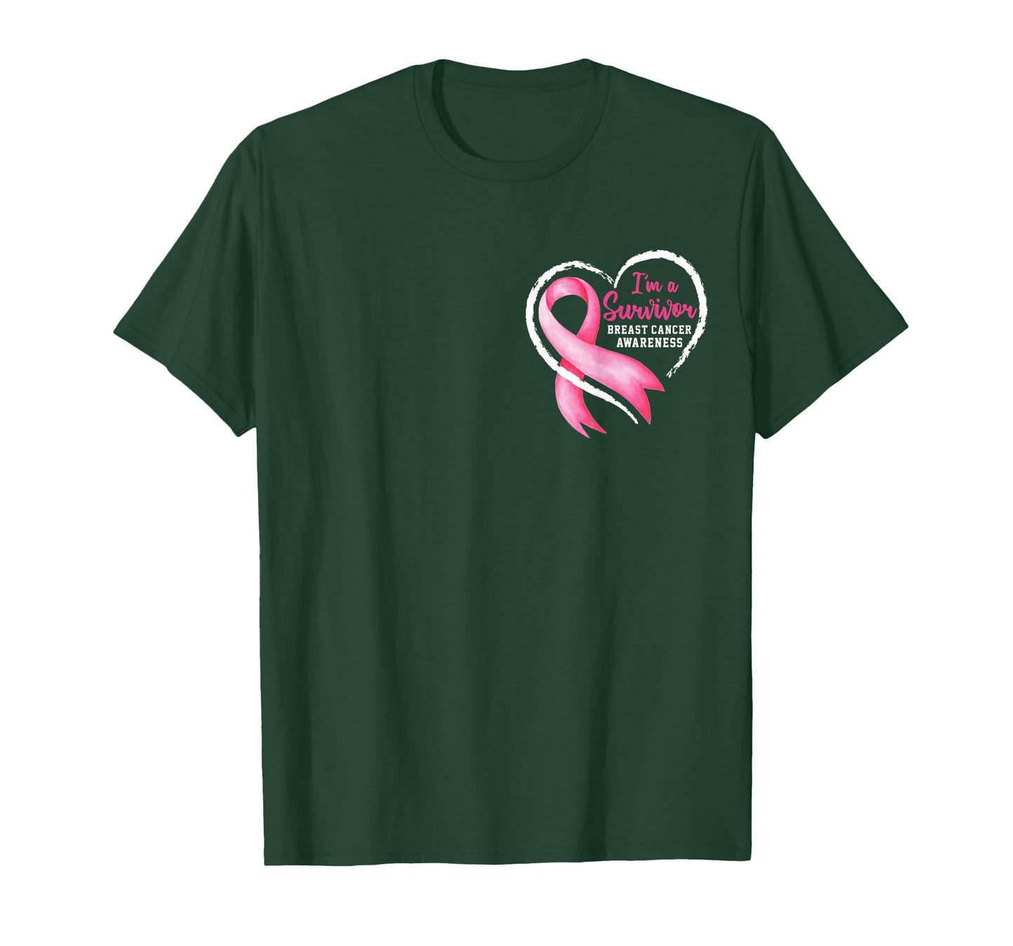 I'm a Survivor Breast Cancer Awareness Ribbon Pink Women Mom T-Shirt
