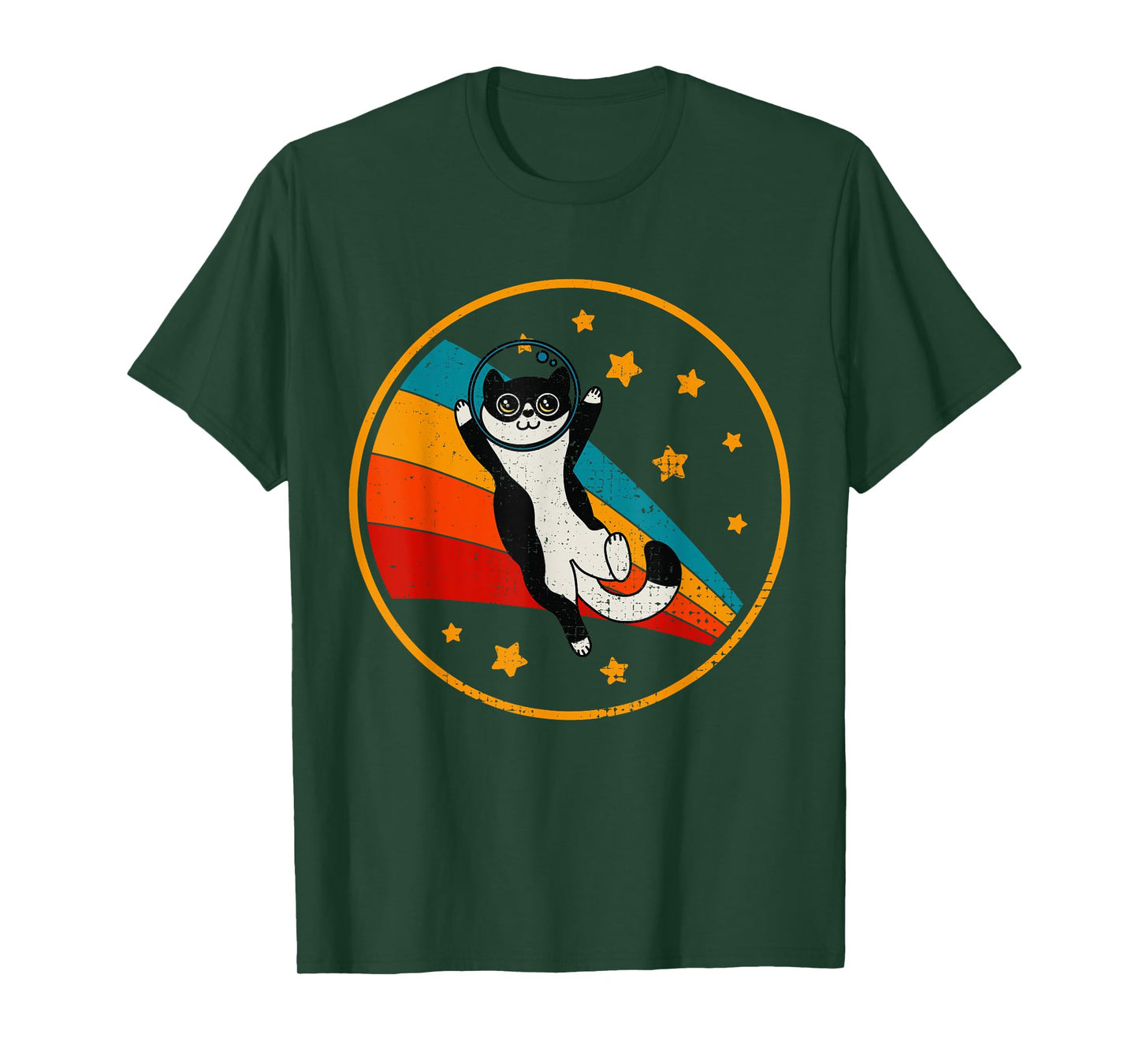Cute Tuxedo Cat Two Tone Black & White T-Shirt for Men Women Girls Kids