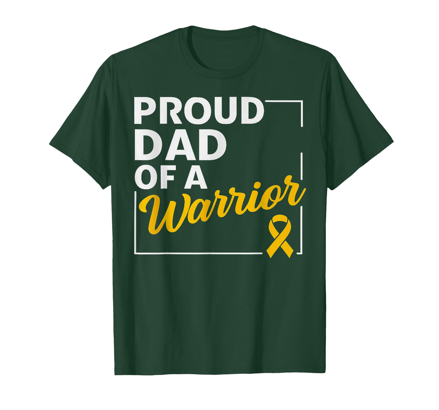 Proud Dad Of A warrior Childhood Cancer Awareness T-Shirt