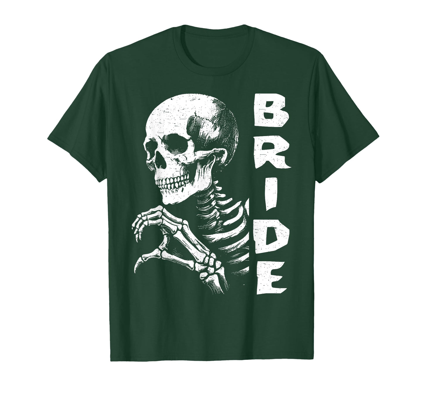 Spooky Bride Skeleton Hands Halloween Engagement Wedding Tee T-Shirt