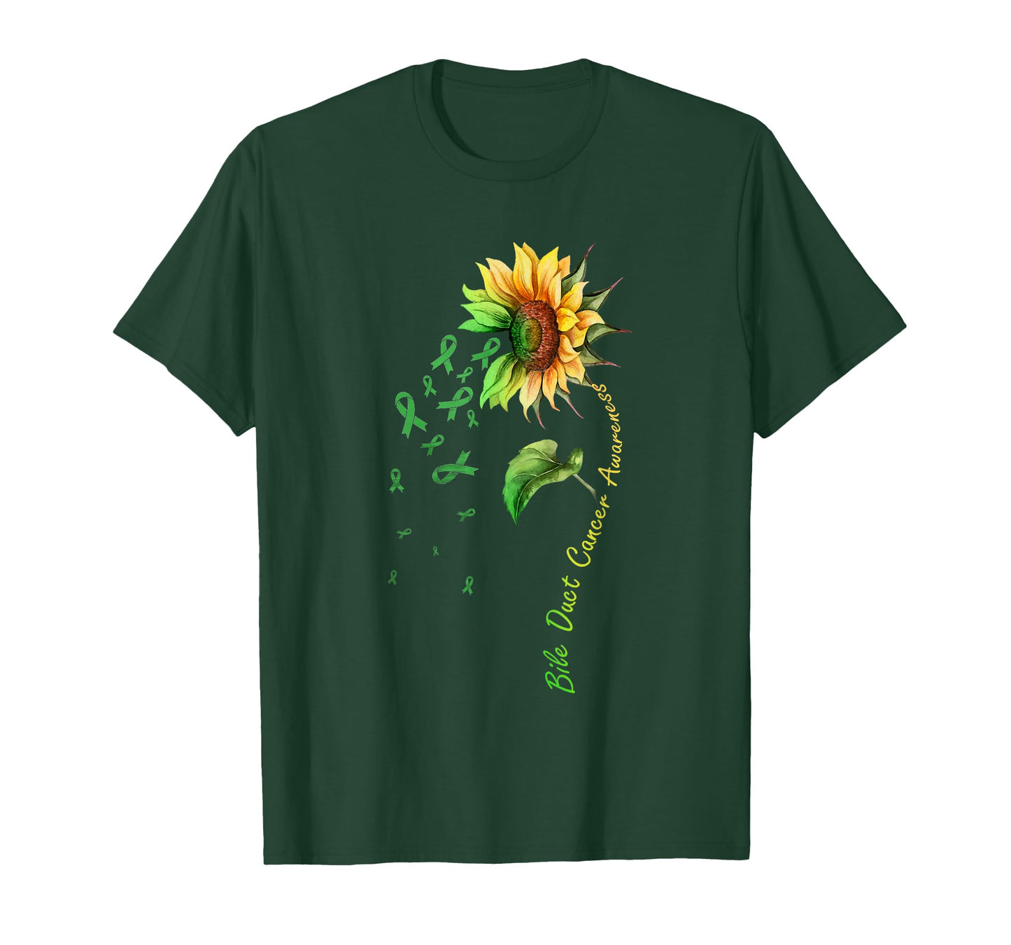 Bile Duct Cancer Awareness Sunflower Shirt T-Shirt