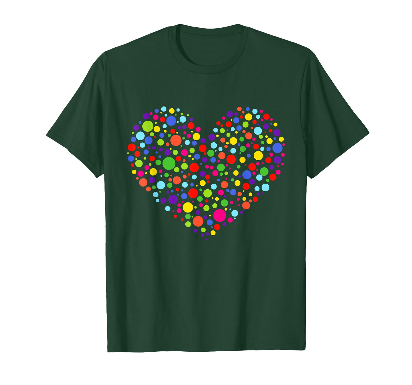 Happy Dot Day Heart Colorful Polka Dot Women Teen Girl Kids T-Shirt