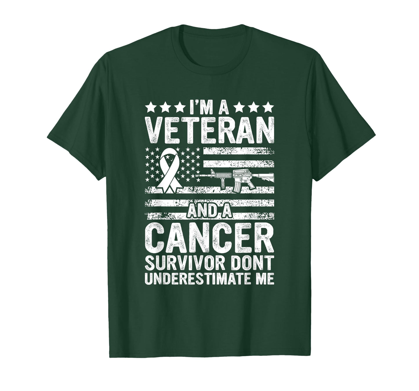 SOMMAS CANCER AWARENESS Cancer Survivor Veteran Chemotherapy Warrior Unisex-Adults Black Short Sleeve Classic Fit T-Shirt