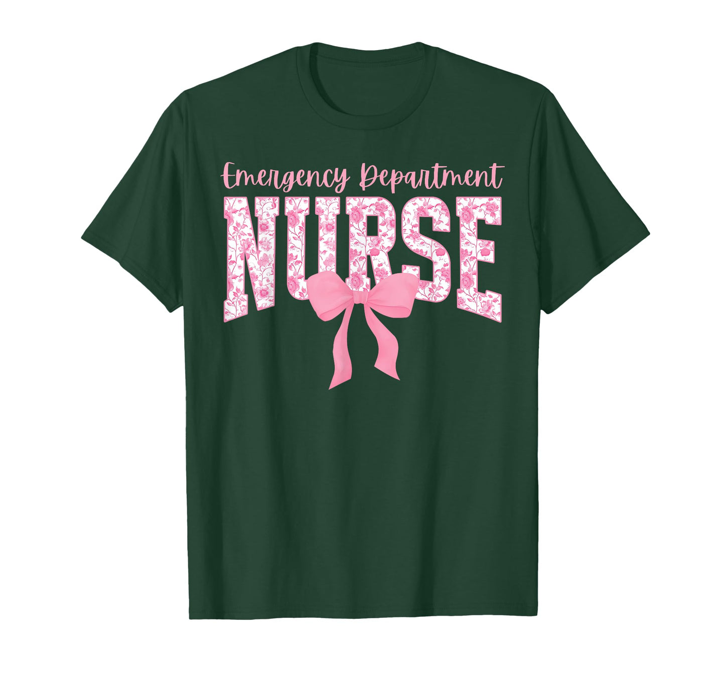 Emergency Department Nurse Coquette Bow ER Emergency Room T-Shirt