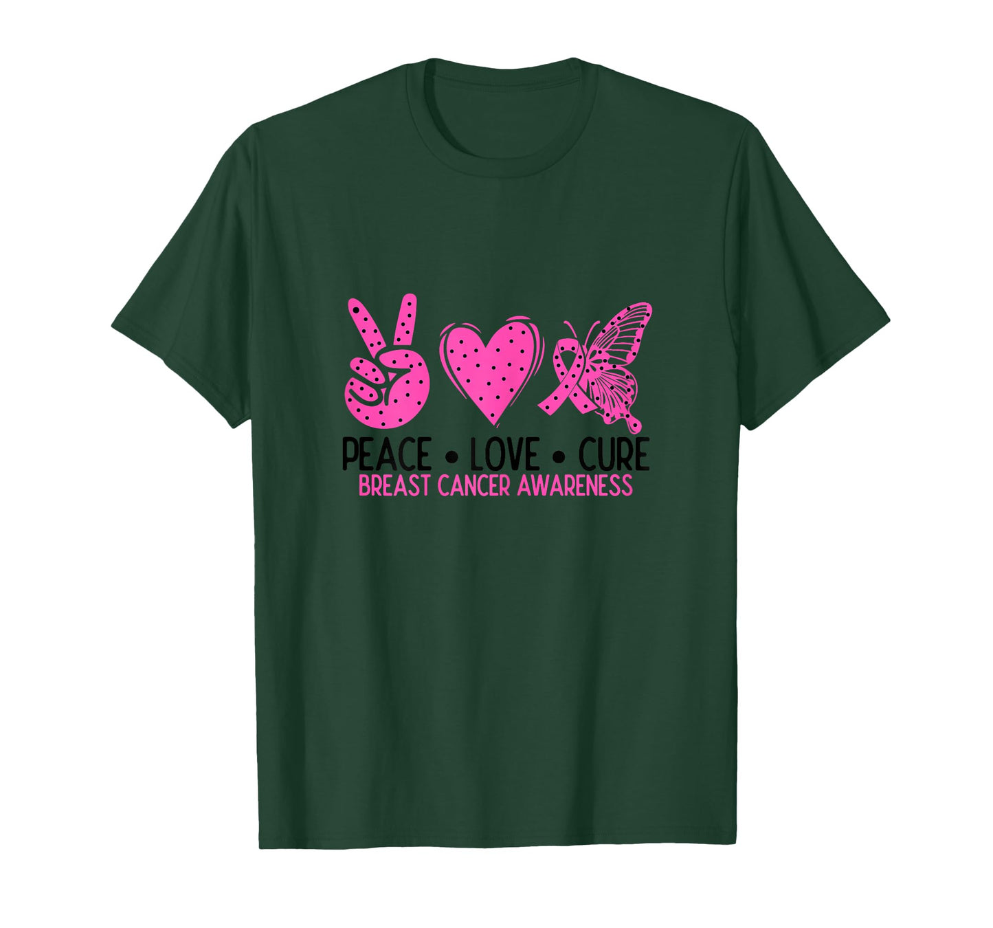 Peace Love Cure Breast Cancer Awareness Month Doctor T-Shirt
