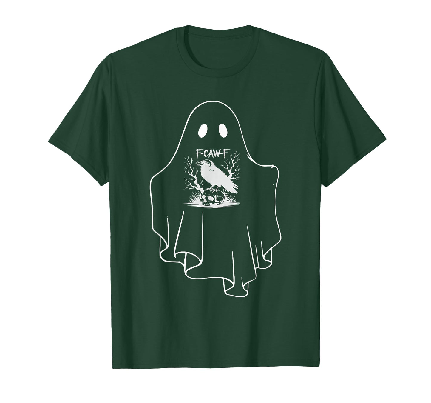 Funny Ghost Wears Popular F-CAW-F Trendy Design T-Shirt