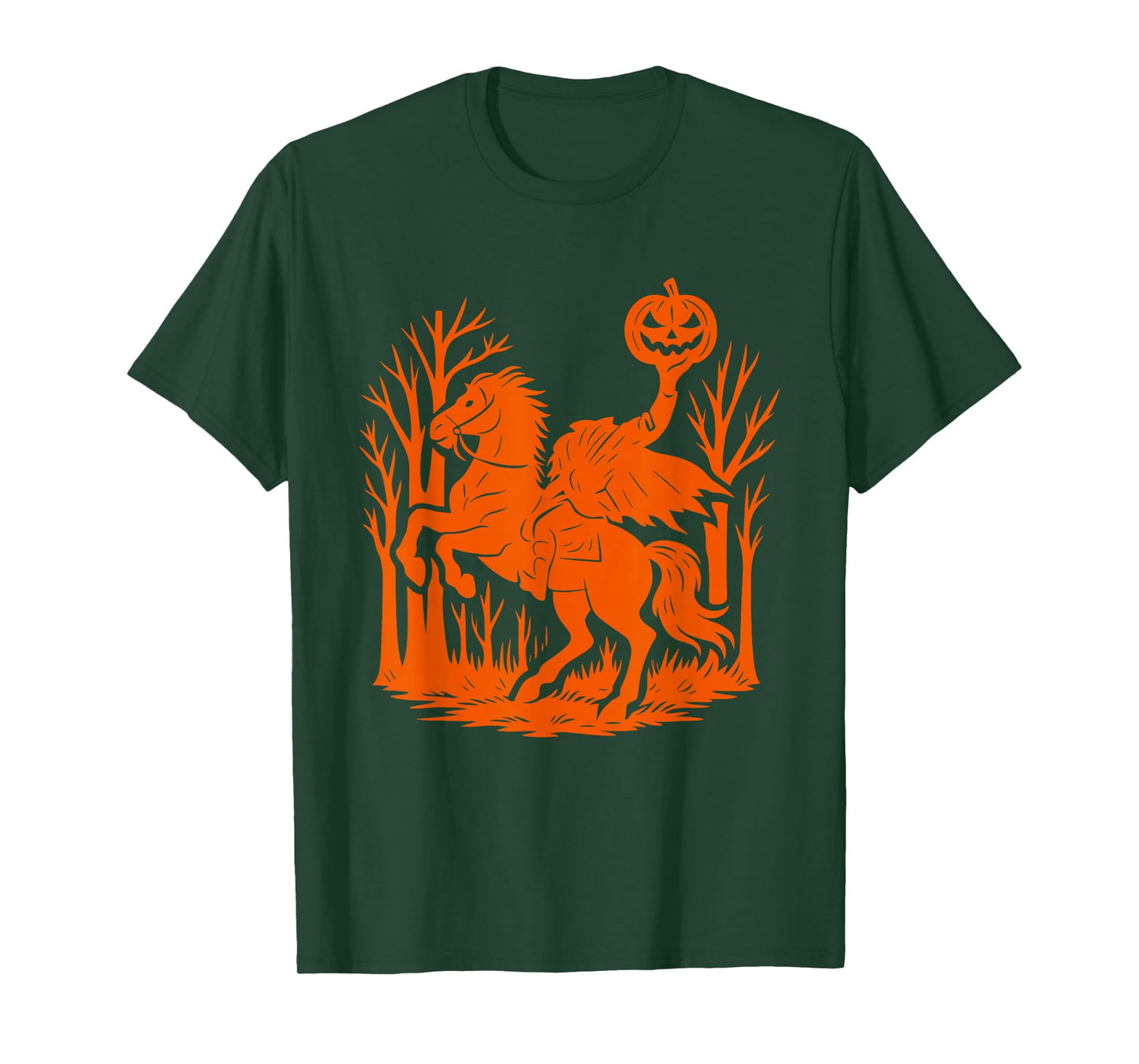 Headless Horseman Halloween Pumpkin Spooky Jack O Lantern T-Shirt