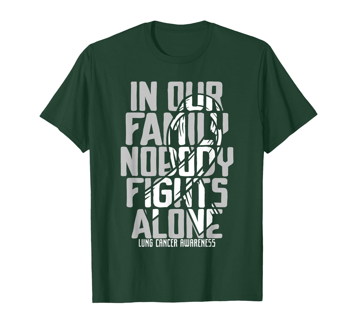 Lung Cancer Support White Family Lung Cancer Awareness T-Shirt