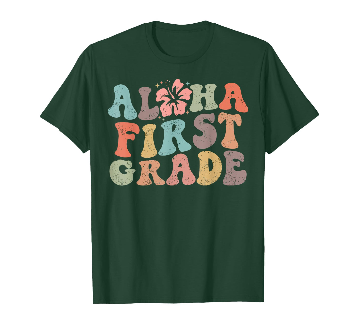 Aloha First Grade Teacher Summer Vacation Beach Hawaiian T-Shirt