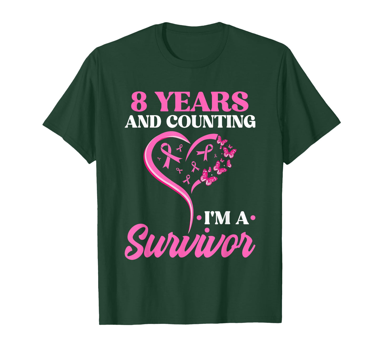 8 Years Breast Cancer Free Survivor Women T-Shirt