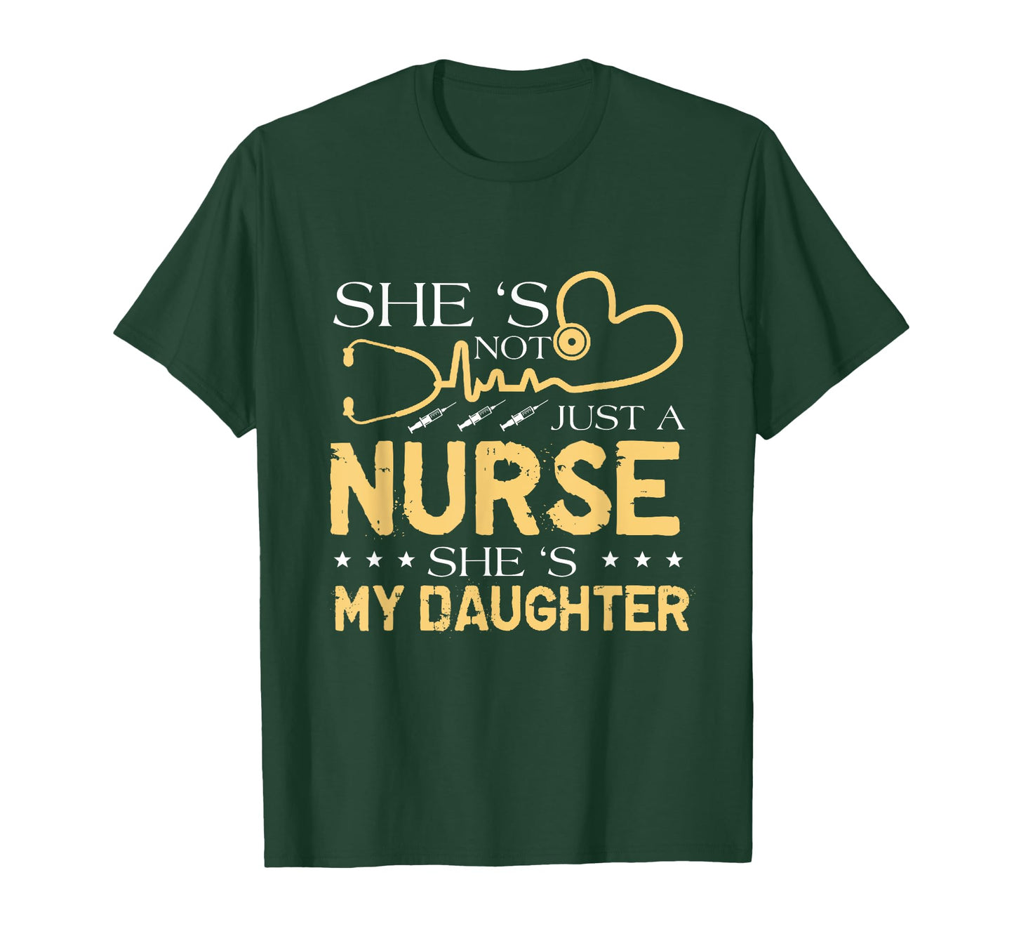 My Daughter Is A Nurse Proud Nurse's Mom Dad RN LPN Family T-Shirt