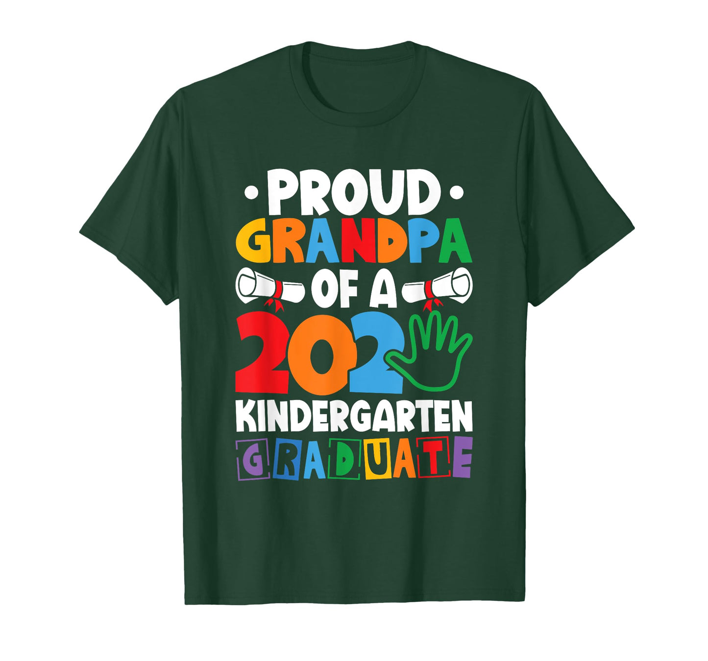 Proud Grandpa Class of 2025 Kindergarten Graduate Graduation T-Shirt