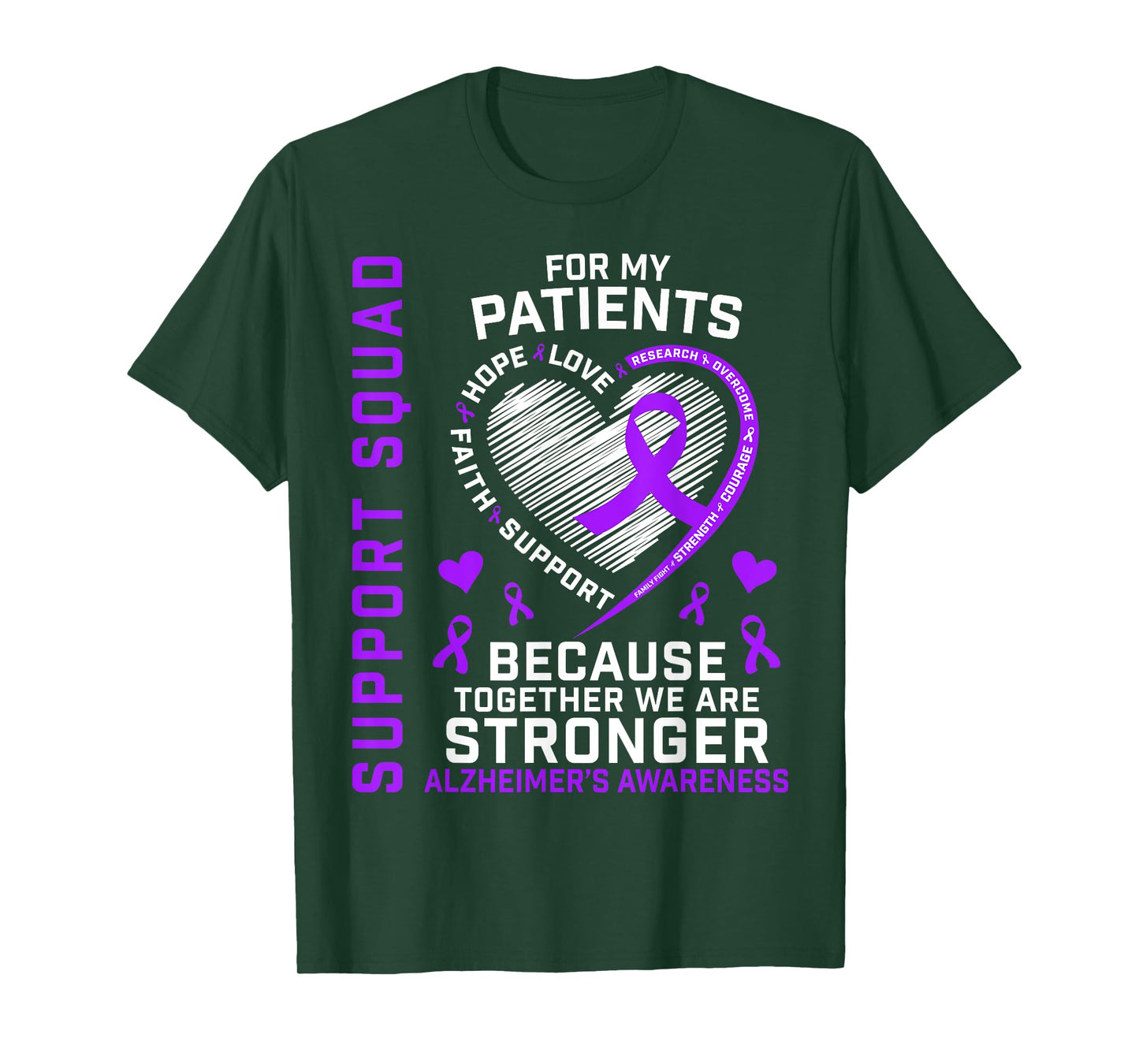 Support Crew RN Nurse Alzheimers Awareness Products Dementia T-Shirt