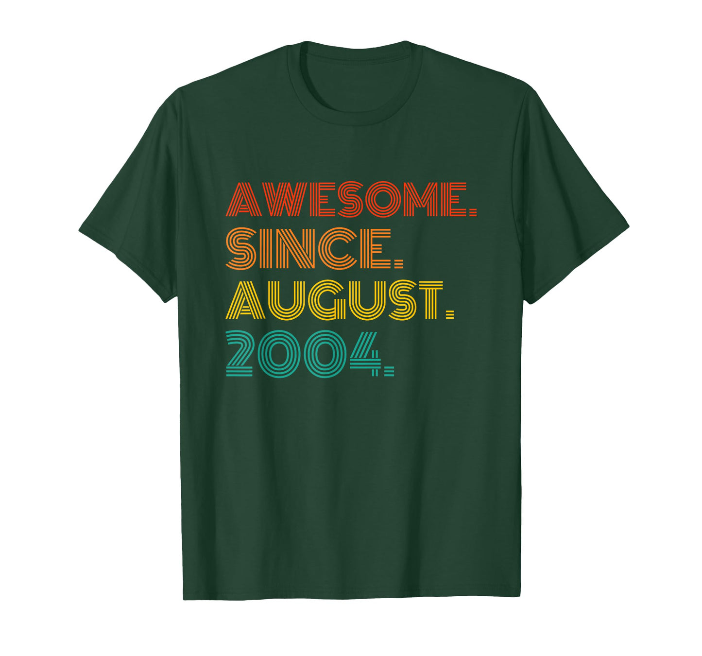 Awesome Since August 2004 Birthday Gifts Idea Vintage 2004 T-Shirt
