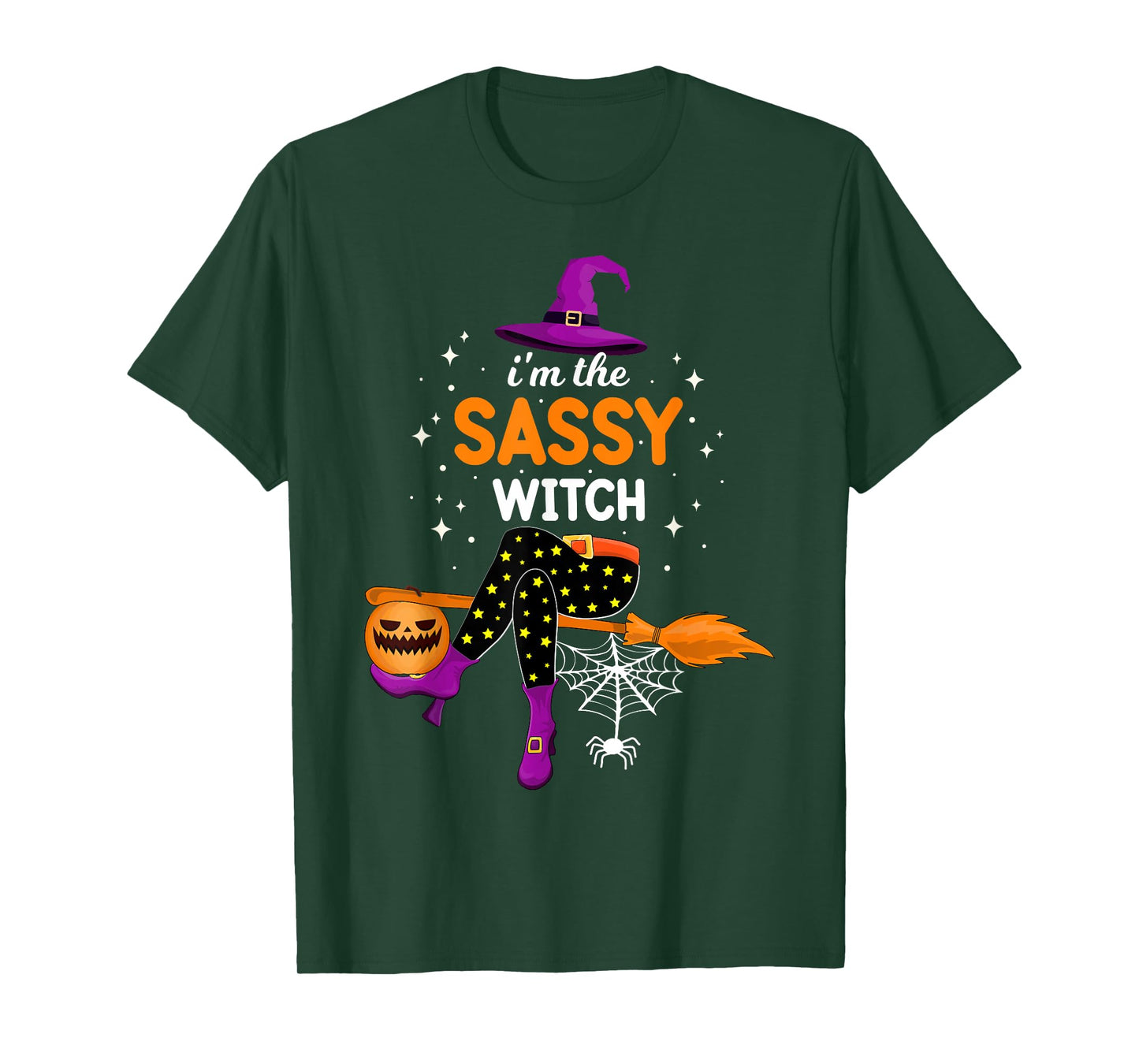 I'm The Sassy Witch Halloween Costume Matching Girls Women T-Shirt