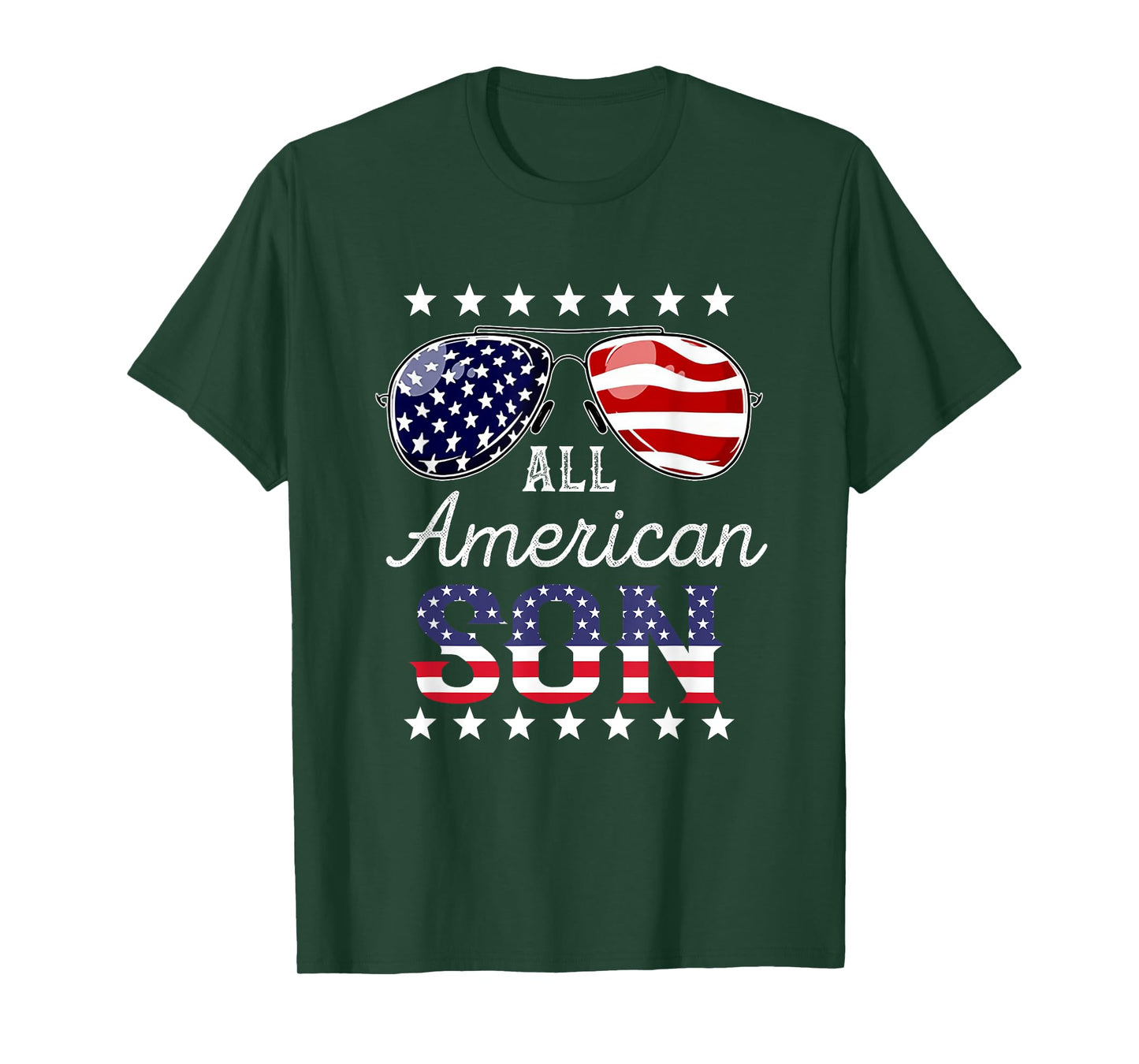All American Son 4th of July Sunglasses Family Women Men T-Shirt