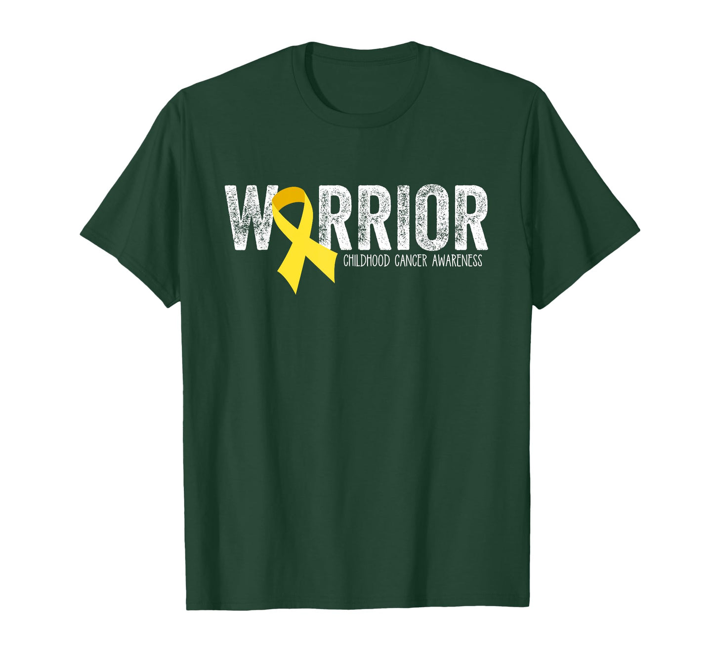 Warrior Childhood Cancer Awareness Ribbon Child Kids T-Shirt