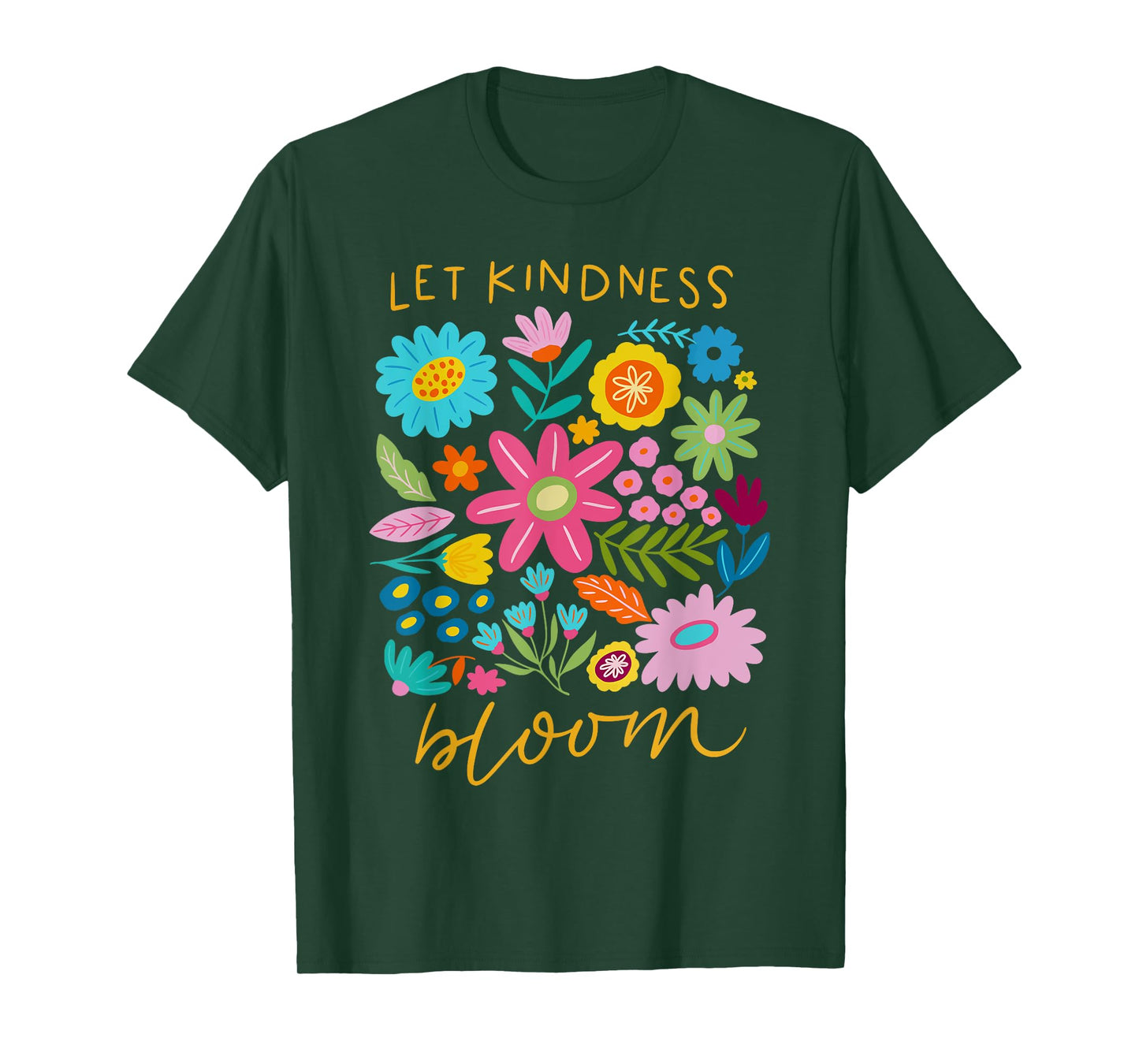 Let Kindness Bloom Mental Health Awareness Month Wildflower T-Shirt