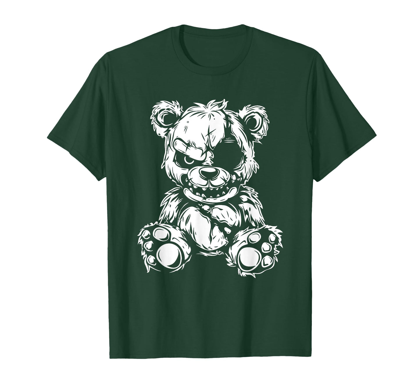 Horror Teddy Bear T-Shirt, Small, Black