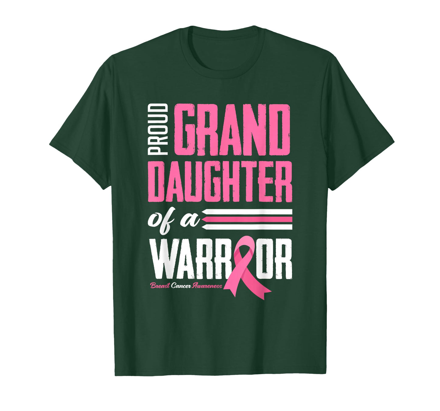 Proud Granddaughter Of A Warrior Breast Cancer Awareness T-Shirt