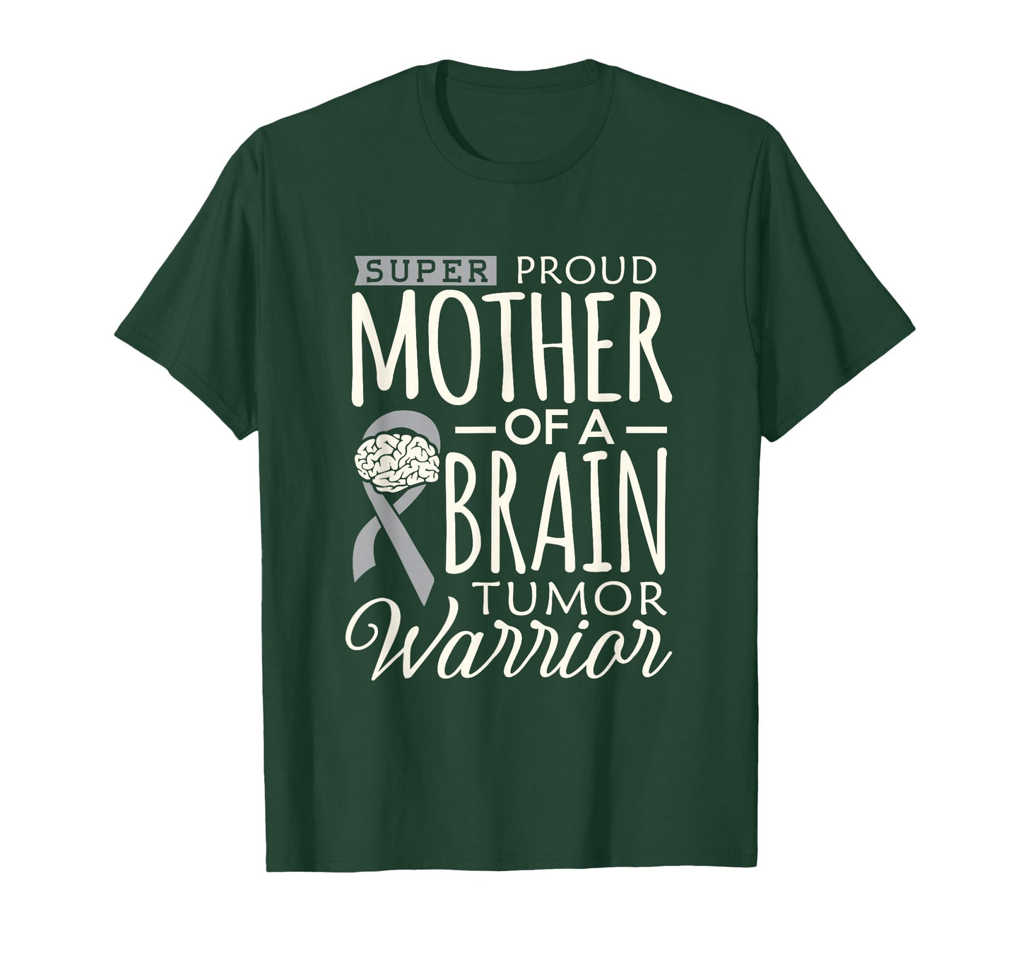 Brain Tumor Awareness Mom Shirt Proud Mother Warrior Mommy T-Shirt