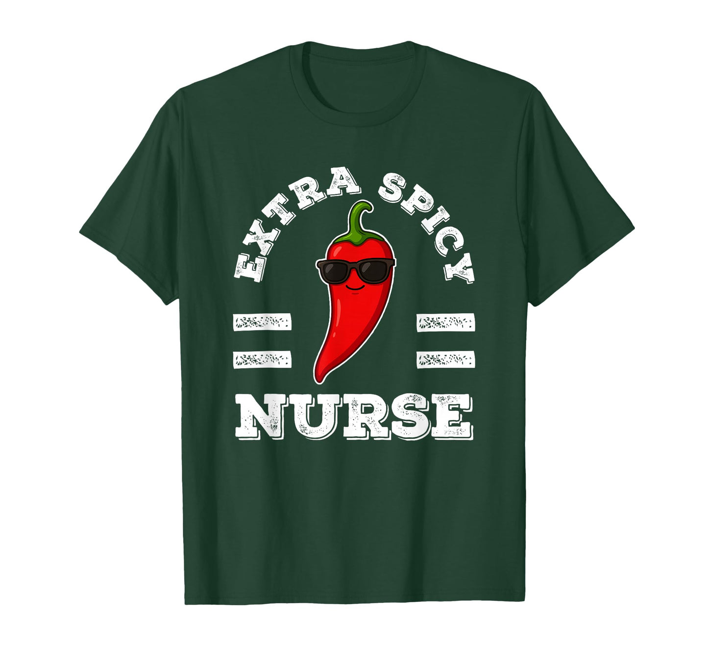 Extra Spicy Nurse Womens Foodie Humor Hot Chili Pepper Pun T-Shirt