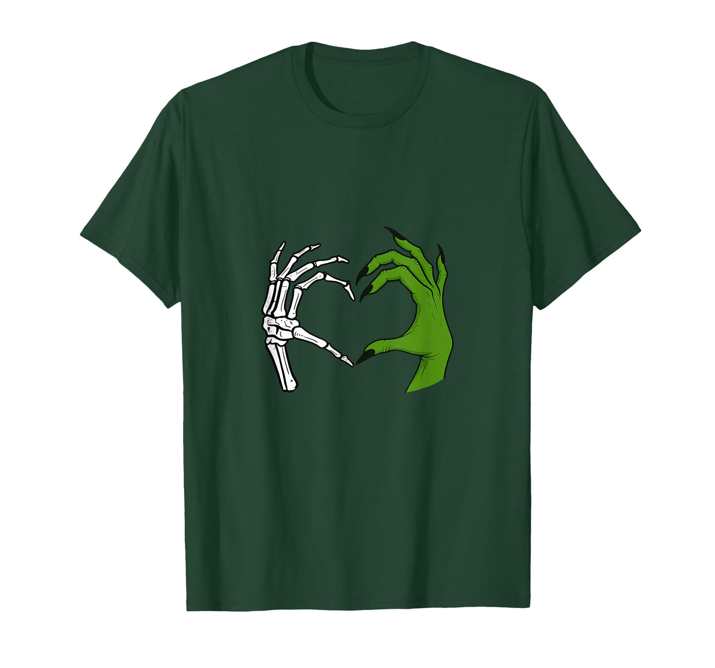 Skeleton Hands Witch Heart Sign Retro Halloween Costume T-Shirt