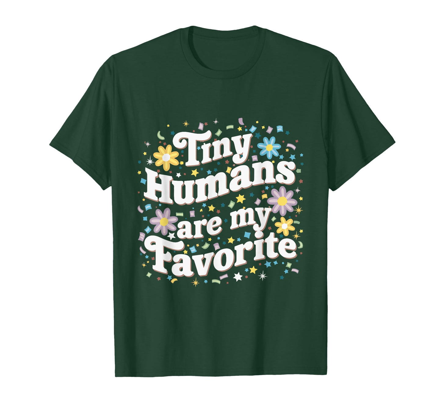 Tiny Humans Are My Favorite Pediatric NICU Nurse Groovy T-Shirt