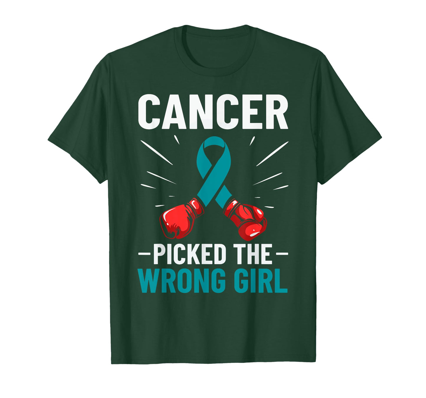 Cancer Picked The Wrong Girl Ovarian Cancer Awareness T-Shirt