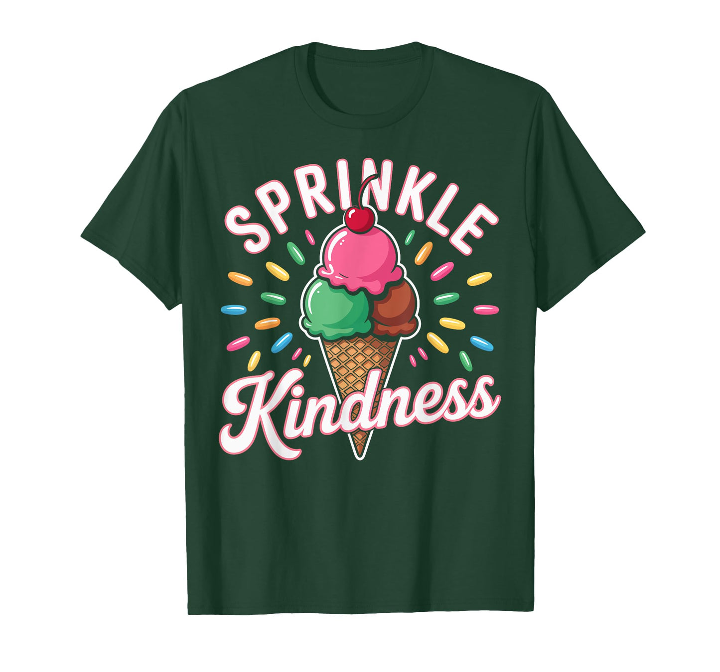 Ice Cream Sprinkle Kindness Funny Ice Cream Lover Women T-Shirt