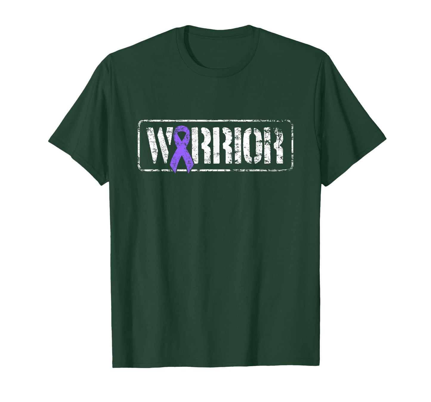 Hodgkins Lymphoma Warrior - Purple Military Style Ribbon T-Shirt