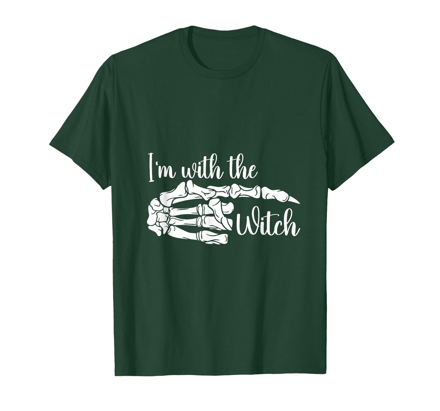 I'm with The Witch Funny Halloween Couples Men Women T-Shirt