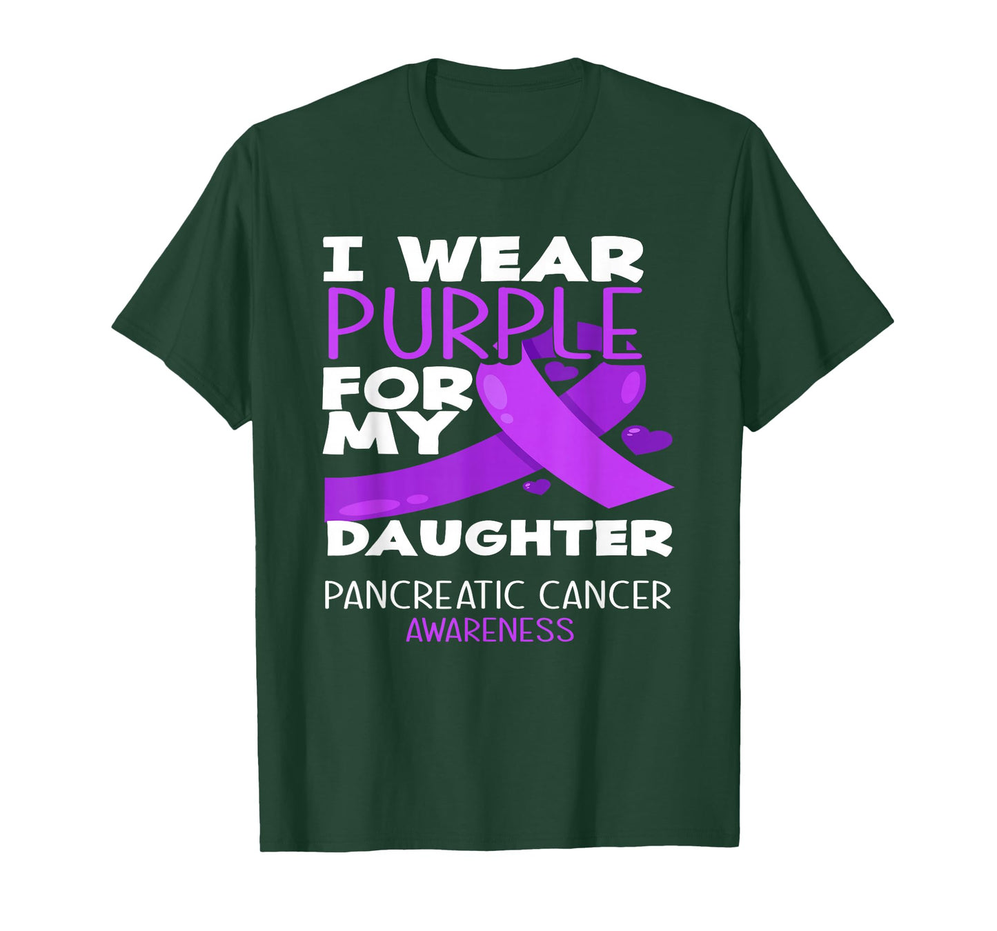 I Wear Purple For My Daughter Pancreatic Cancer Awareness T-Shirt