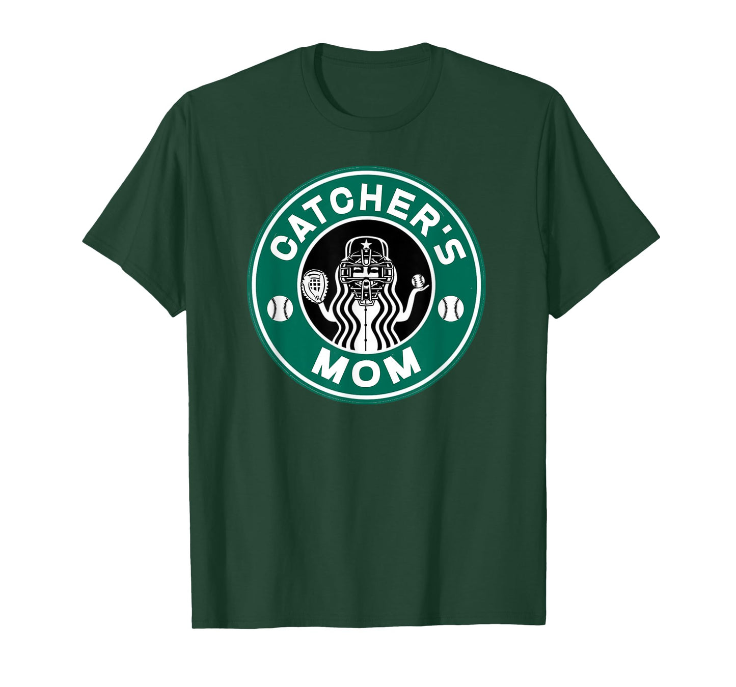 Softball Catcher's Mom for Women Mother of Softball Catcher T-Shirt