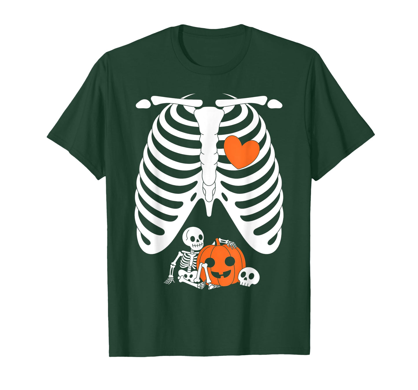 Funny Skeleton Pregnancy Announcement Mom Women Halloween T-Shirt