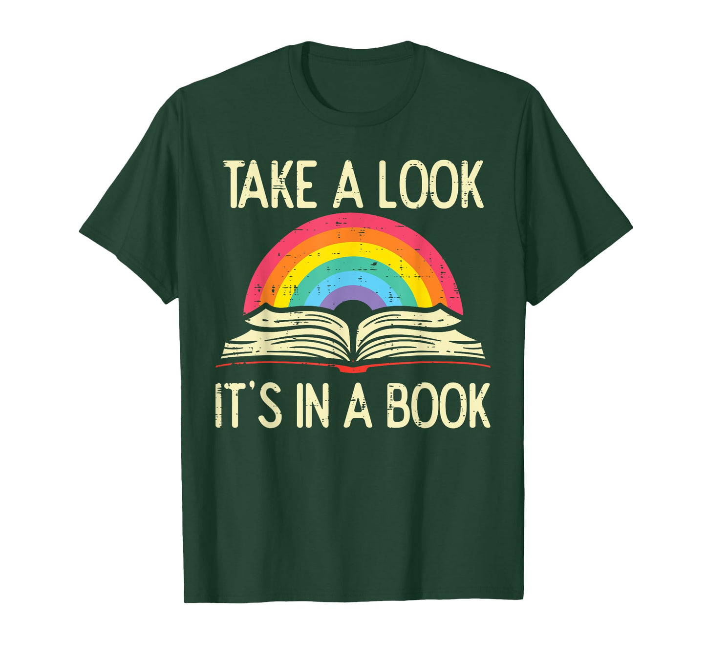 Take A Look Its In A Book Vintage Reading Bookworm Librarian T-Shirt